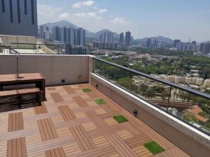Newtechwood-deck-tile grass tile hongkong rooftop