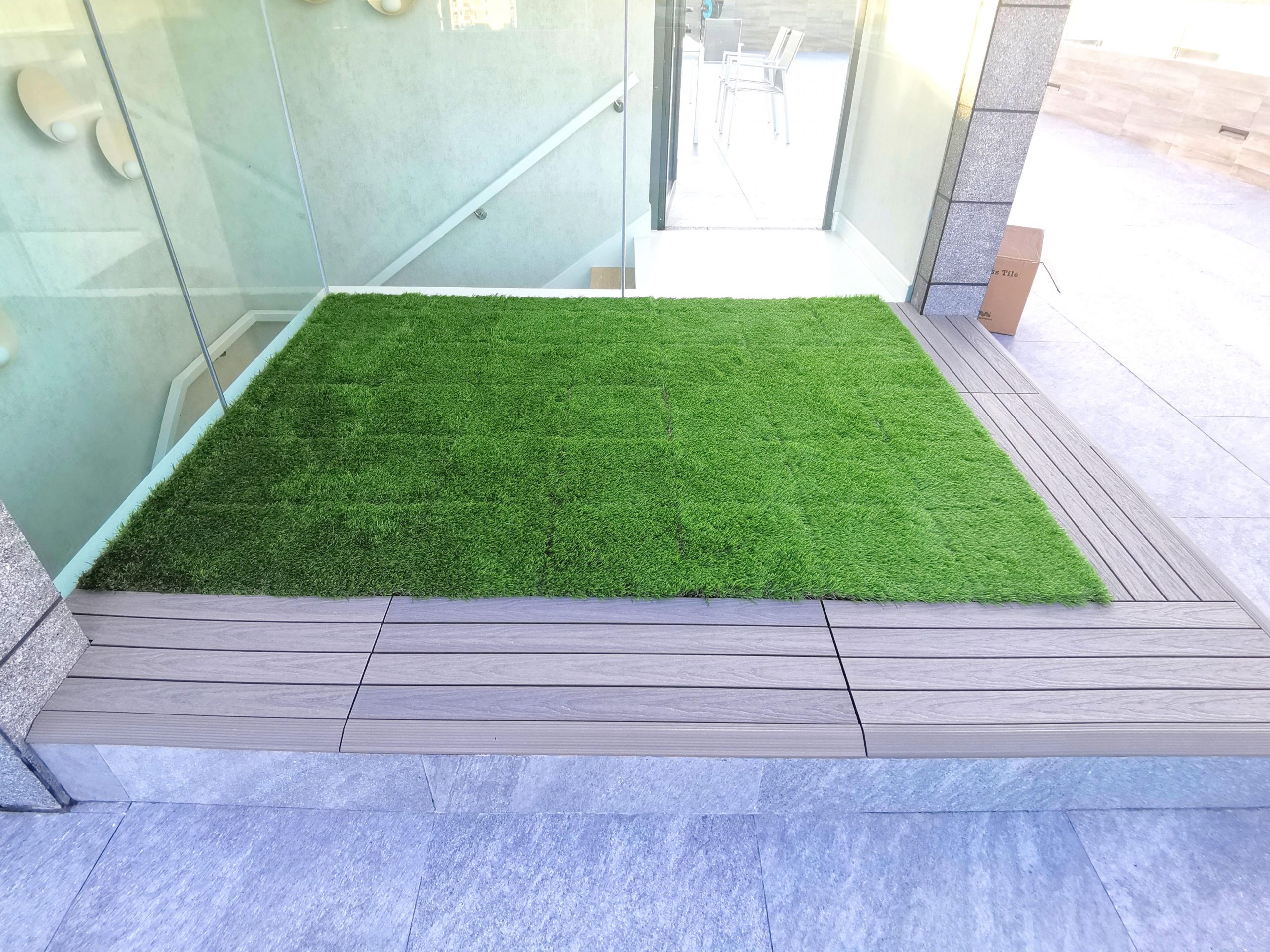 hongkong garden Newtechwood grass-tiles-deck tiles eco
